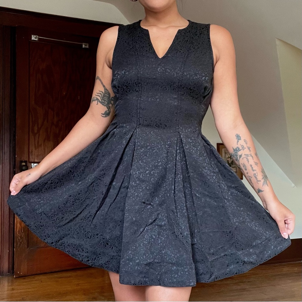Princess by Vera Wang Black Cocktail Skater A-Line Dress Size 5 Size Small